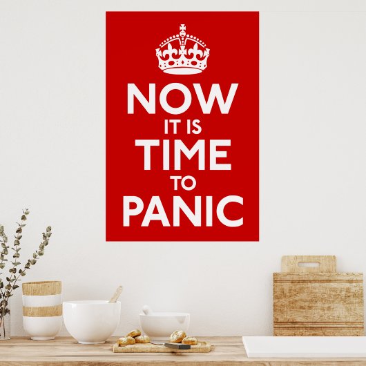 Keep Calm and Carry On Parody Print (Keuken)