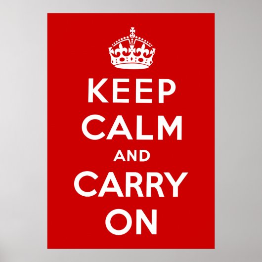 Keep Calm And Carry On Poster (Voorkant)