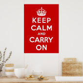 Keep Calm And Carry On Poster (Keuken)