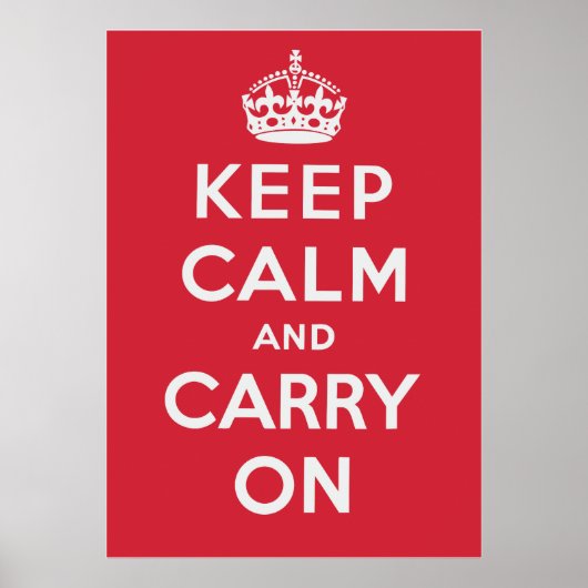 Keep Calm And Carry On Poster (Voorkant)