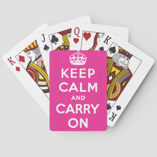 Keep Calm and Carry On Speelkaarten (Achterkant)