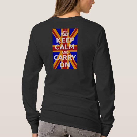 KEEP CALM AND CARRY ON T-SHIRT (Achterkant)