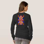 KEEP CALM AND CARRY ON T-SHIRT (Achterkant volledig)