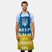 Keep calm and carry on Ukrainian emblem trident Schort (Gedragen)