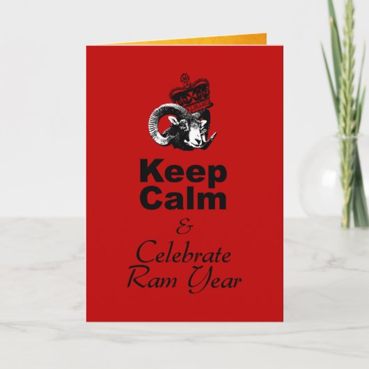 Keep Calm and Celebrate Goat Year 2025 VGC Feestdagen Kaart (Voorkant)