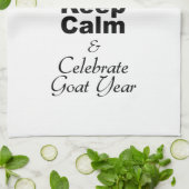 Keep Calm and Celebrate Goat Year 2027 KT Theedoek (Gevouwen)