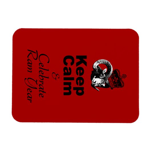 Keep Calm and Celebrate Ram Year 2027 Mg Magneet (Horizontaal)