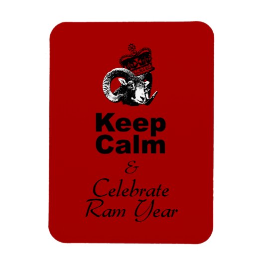 Keep Calm and Celebrate Ram Year 2027 Mg Magneet (Verticaal)
