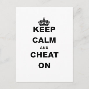 KEEP CALM AND CHEAT ON BRIEFKAART