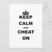 KEEP CALM AND CHEAT ON BRIEFKAART (Voorkant)