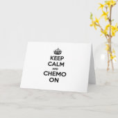 Keep Calm and Chemo On Kaart (Gele Bloem)