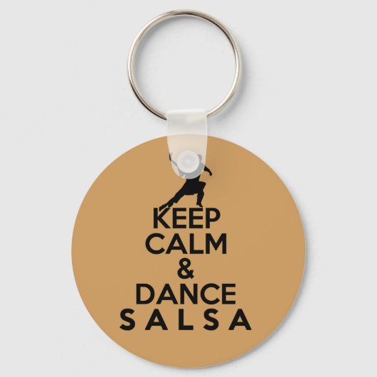 KEEP CALM AND DANCE SALSA cadeau Sleutelhanger (Voorkant)