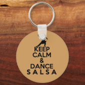 KEEP CALM AND DANCE SALSA cadeau Sleutelhanger (Voorkant)