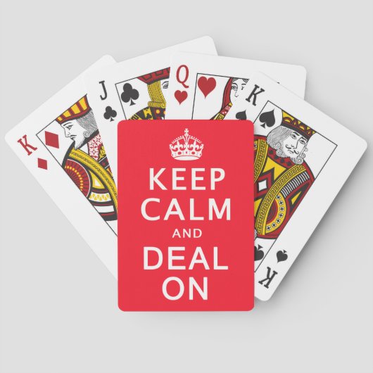 Keep Calm and Deal On Playing Cards Pokerkaarten (Achterkant)