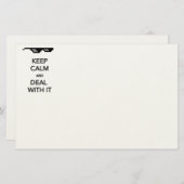 KEEP CALM and Deal with It Briefpapier (Voorkant / Achterkant)