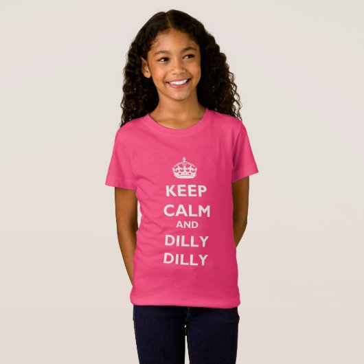 Keep Calm and Dilly Dilly Girls' Ruffle T-shirt (Voorkant volledig)