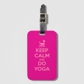 Keep Calm and Do Yoga Bagagelabel (Voorkant (verticaal))