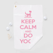 Keep Calm and Do Yoga Golfhanddoek (Insitu)