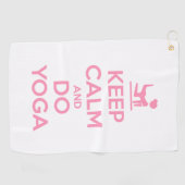 Keep Calm and Do Yoga Golfhanddoek (Horizontaal)