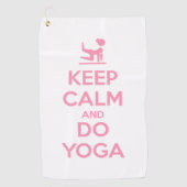 Keep Calm and Do Yoga Golfhanddoek (Voorkant)