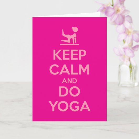 Keep Calm and Do Yoga Kaart (Orchidee)