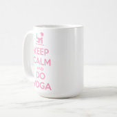 Keep Calm and Do Yoga Koffiemok (Voorkant links)