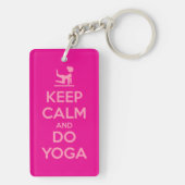 Keep Calm and Do Yoga Sleutelhanger (achterkant)