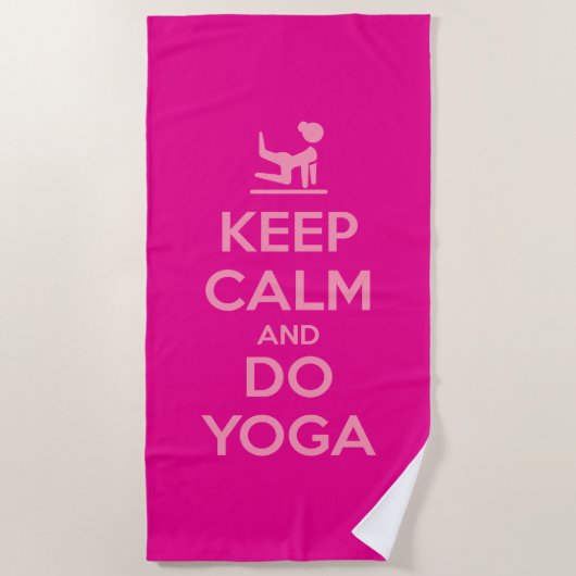 Keep Calm and Do Yoga Strandlaken (Voorkant)