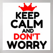 KEEP CALM AND DON'T WORRY POSTER (Voorkant)