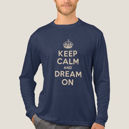 "Keep Calm and Dream On" Tri-Blend Shirt (Voorkant volledig)