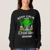 Keep calm and drink like a JENKINS st patricks day Trui (Voorkant)