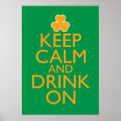 Keep Calm and Drink On Irish Poster (Voorkant)