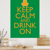 Keep Calm and Drink On Irish Poster (Keuken)