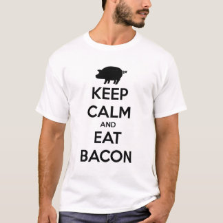 KEEP CALM AND EAT BACON T-SHIRT