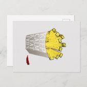 Keep Calm and Eat Fries Art Pop Briefkaart (Voorkant / Achterkant)