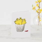 Keep Calm and Eat Fries Art Pop Kaart (Gele Bloem)