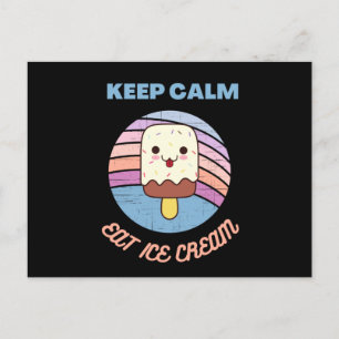 keep calm and eat ice cream briefkaart