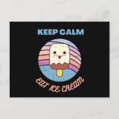 keep calm and eat ice cream briefkaart (Voorkant)