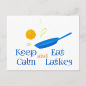 Keep Calm and Eat Latkes Feestdagenkaart (Voorkant)
