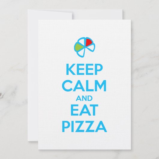 Keep Calm and Eat Pizza 1 Kaart (Voorkant)