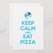 Keep Calm and Eat Pizza 1 Kaart (Voorkant / Achterkant)