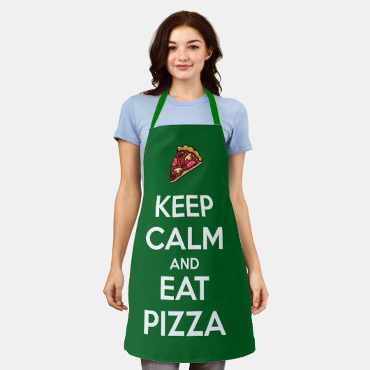 Keep Calm and Eat Pizza 2 Schort (Gedragen)
