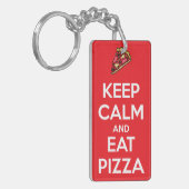 Keep Calm and Eat Pizza 2 Sleutelhanger (Voorkant Links)