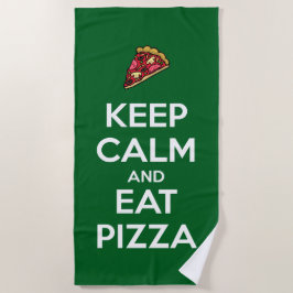 Keep Calm and Eat Pizza 2 Strandlaken