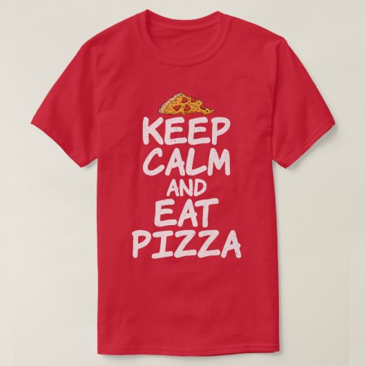 Keep Calm and eat Pizza Lover Premium  T-shirt (Design voorkant)