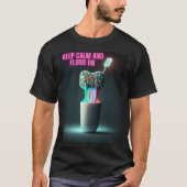 Keep Calm and Floss On Dentist T-shirt (Voorkant)