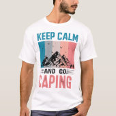 Keep Calm and Go Camping Retro Tee T-shirt (Voorkant)