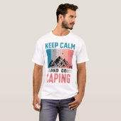 Keep Calm and Go Camping Retro Tee T-shirt (Voorkant volledig)