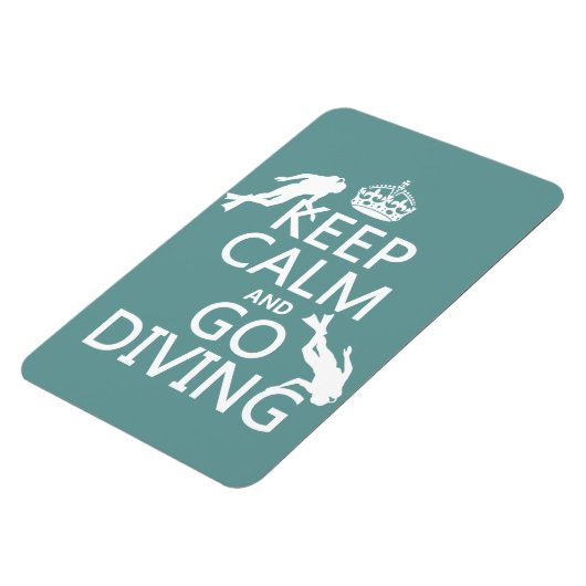 Keep Calm and Go (duiken) Duiken (alle kleuren) Magneet (Linkerzijde)