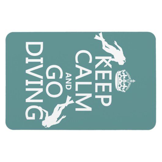 Keep Calm and Go (duiken) Duiken (alle kleuren) Magneet (Horizontaal)